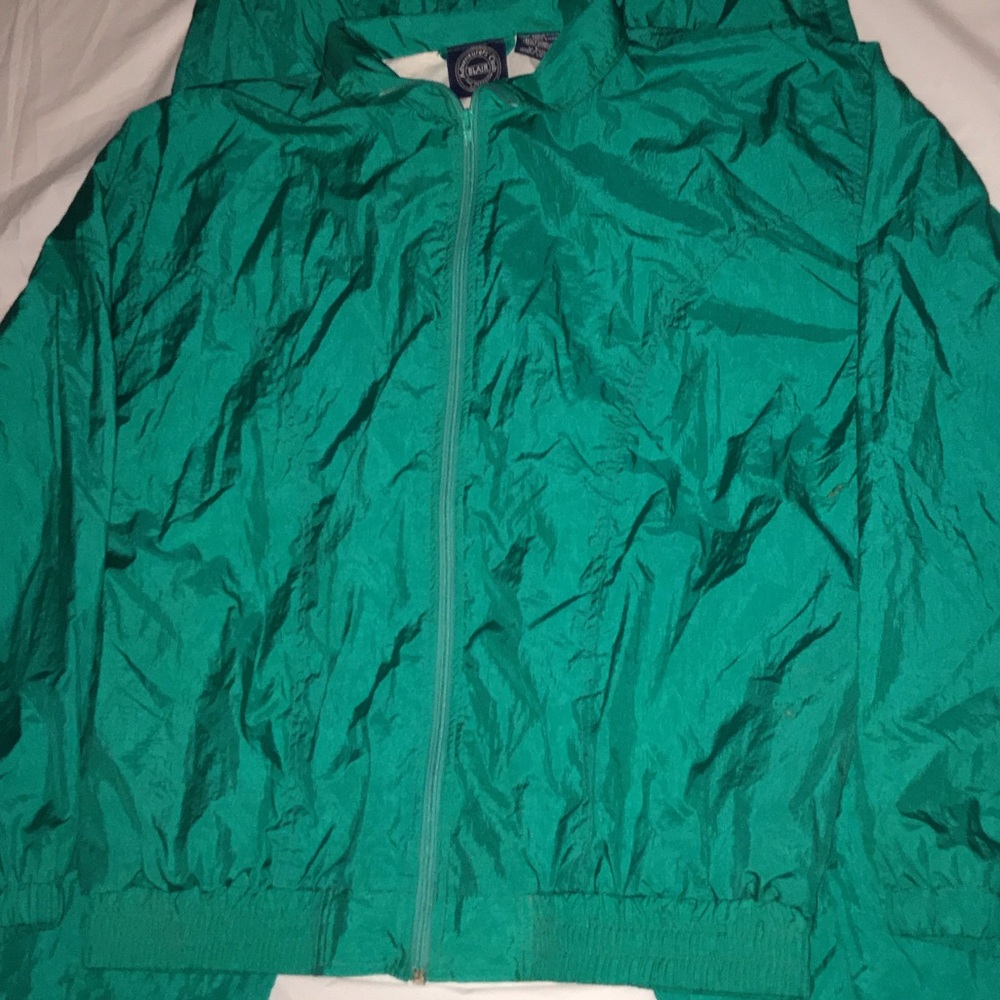 Vintage Blair Adventurers Club Teal Windbreaker